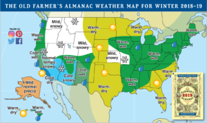 winter weather forecast by Farmers